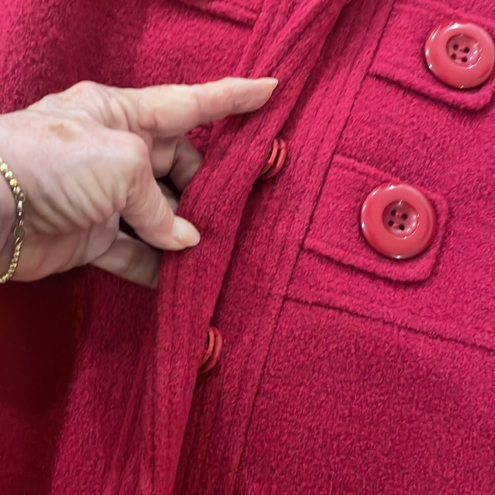 PRIORITIES RASPBERRY WOOL BLEND COAT - Picture 10 of 11